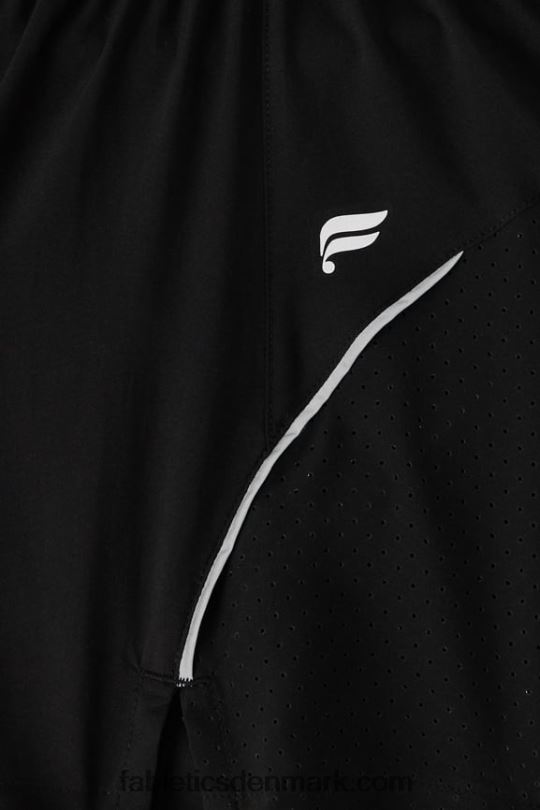 Fabletics Kvinder perforeret løb 5\" kort PNX2T599 sort/reflekterende sølv