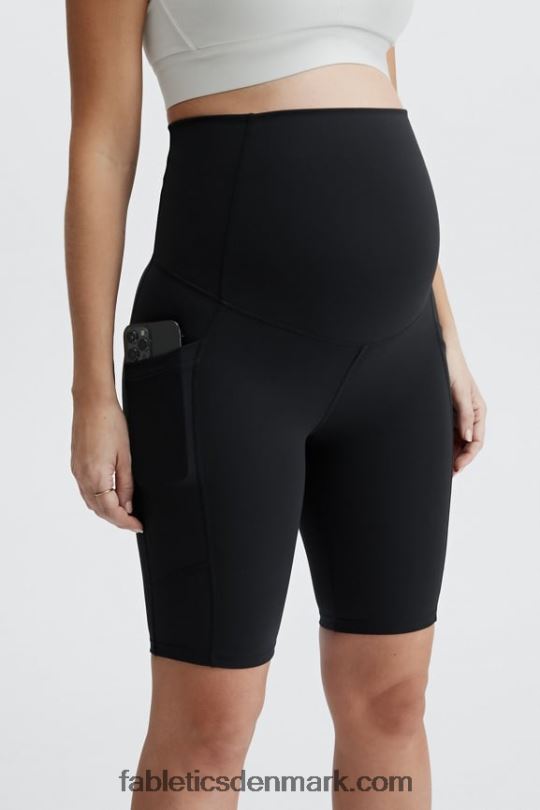 Fabletics Kvinder pureluxe højtaljet barsel 9'' kort PNX2T511 sort klar glitter/sød tærte