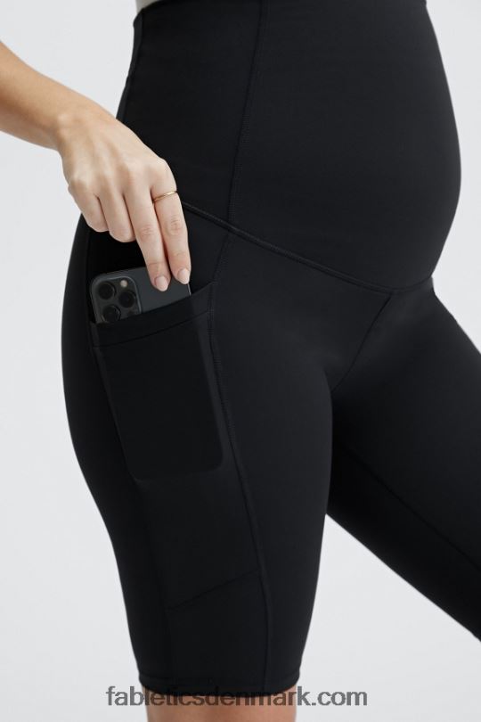 Fabletics Kvinder pureluxe højtaljet barsel 9\'\' kort PNX2T511 sort klar glitter/sød tærte