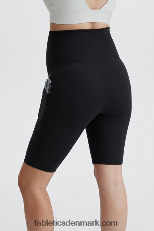 Fabletics Kvinder pureluxe højtaljet barsel 9\'\' kort PNX2T511 sort klar glitter/sød tærte