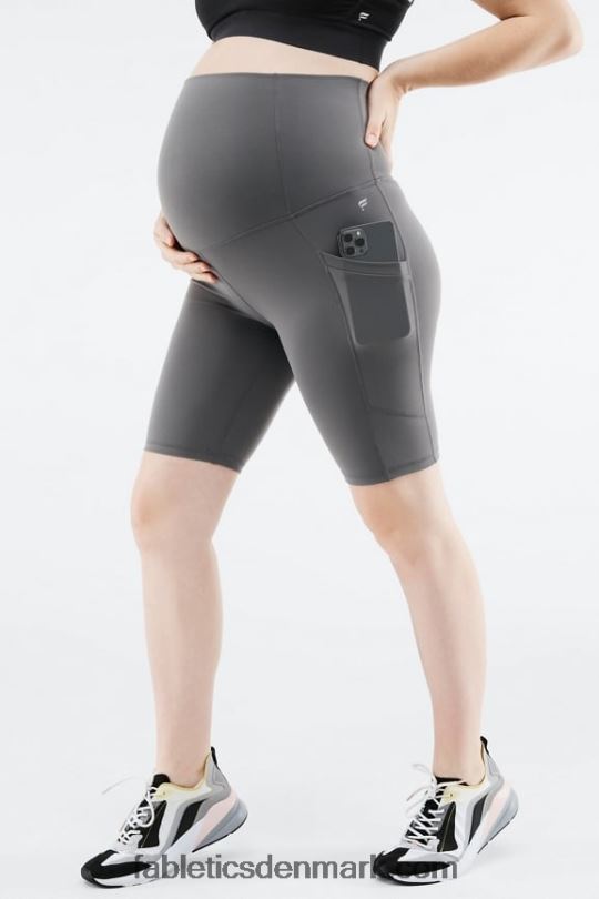 Fabletics Kvinder pureluxe højtaljet barsel 9'' kort PNX2T512 grønt krybdyr/blad