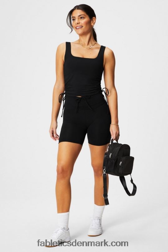 Fabletics Kvinder pureluxe ultra højtaljet rynket 6\" kort PNX2T610 klassisk hvid/grafisk