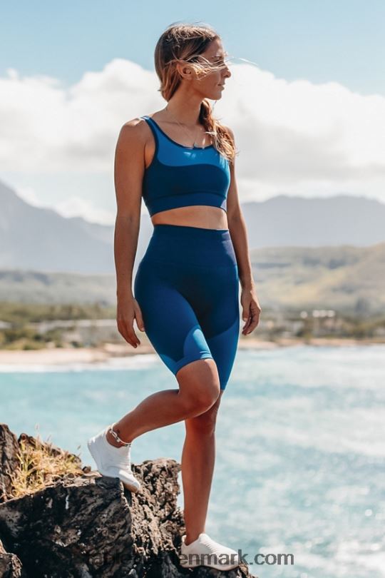 Fabletics Kvinder sømløs højtaljet blokkort PNX2T535 midnight navy/splash