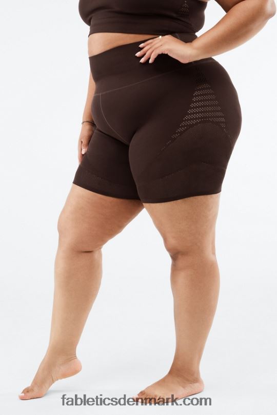 Fabletics Kvinder skulpturel højtaljet 6'' kort PNX2T533 hvid/hvid logo