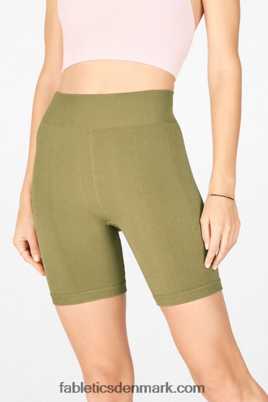 Fabletics Kvinder sky sømløs højtaljet 7\" kort PNX2T450 hvid/mikroprik/plettet
