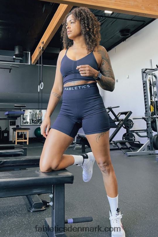 Fabletics Kvinder sync sømløs højtaljet 6\'\' kort PNX2T354 torden/krystalbølge