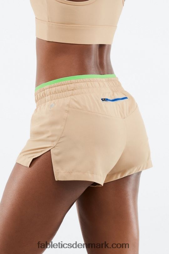 Fabletics Kvinder trække vejret mellemhøj løbe kort PNX2T271 cedertræ/parakit/elektrisk blå