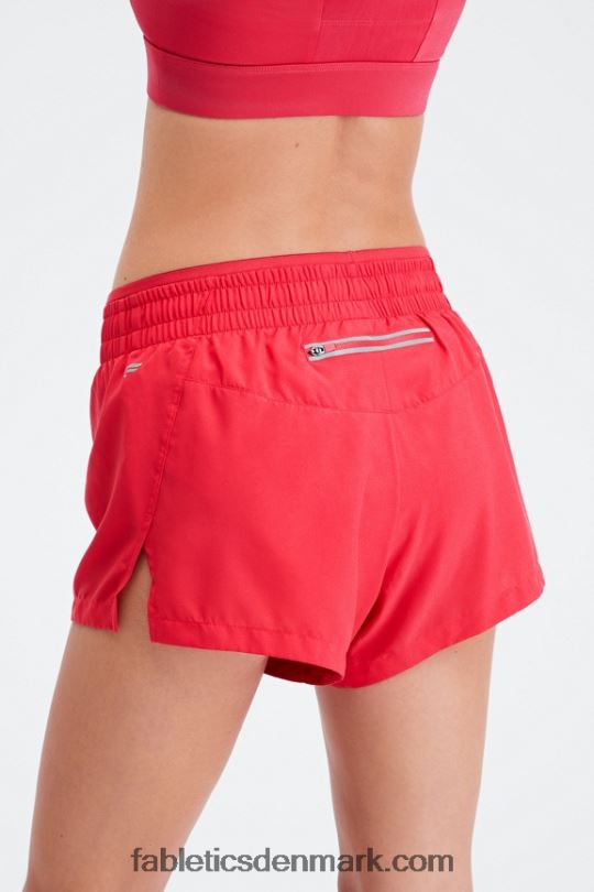 Fabletics Kvinder trække vejret mellemhøj løbe kort PNX2T273 læbestift rød/reflekterende sølv