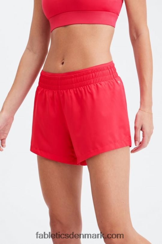 Fabletics Kvinder trække vejret mellemhøj løbe kort PNX2T273 læbestift rød/reflekterende sølv