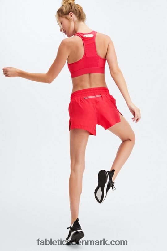Fabletics Kvinder trække vejret mellemhøj løbe kort PNX2T273 læbestift rød/reflekterende sølv