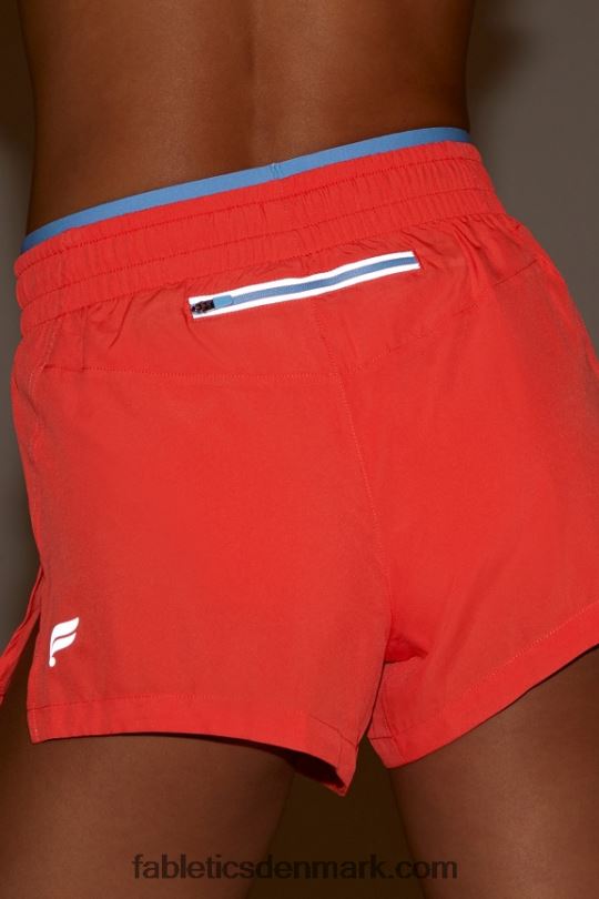 Fabletics Kvinder trække vejret mellemhøj løbe kort PNX2T274 orange nektar/øflugt/reflekssølv