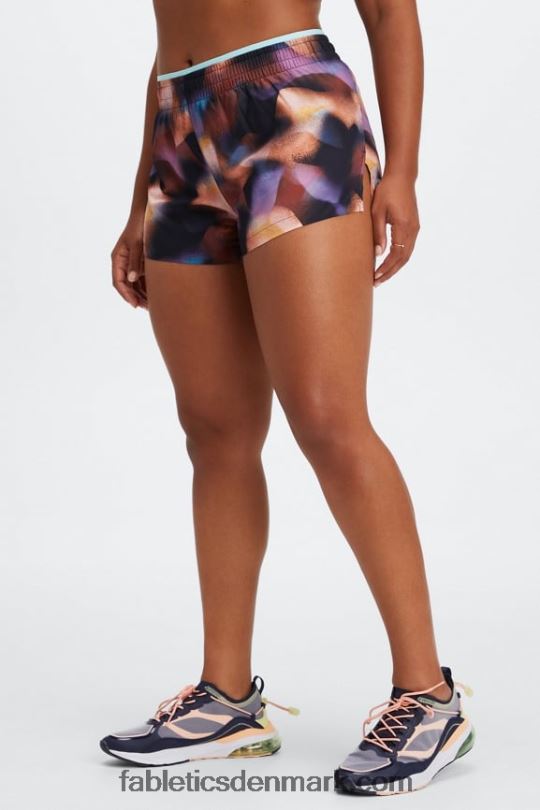 Fabletics Kvinder trække vejret mellemhøj løbe kort PNX2T275 nedsmeltning/krystalbølge/reflekterende sølv