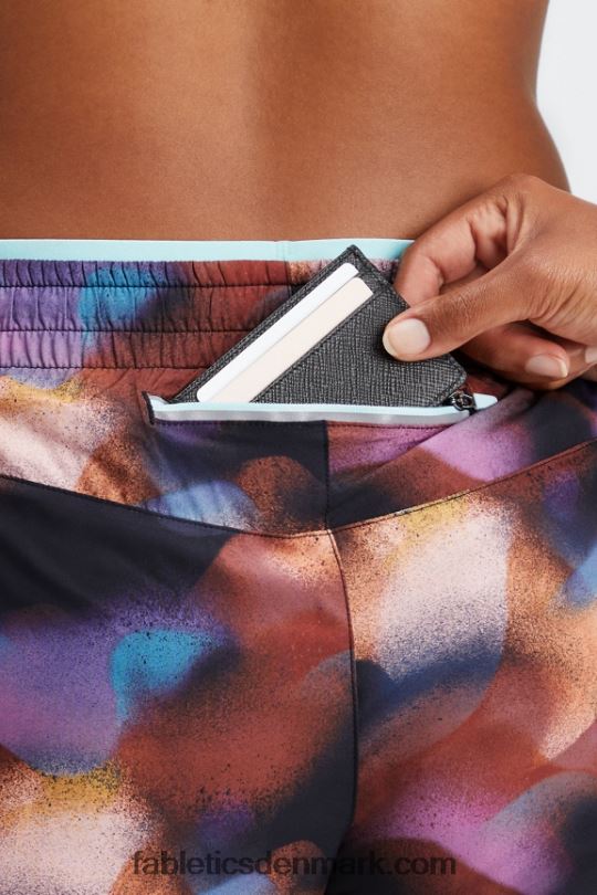 Fabletics Kvinder trække vejret mellemhøj løbe kort PNX2T275 nedsmeltning/krystalbølge/reflekterende sølv