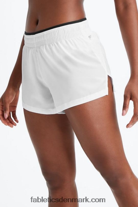 Fabletics Kvinder trække vejret mellemhøj løbe kort PNX2T277 lys hvid/sort/reflekterende sølv