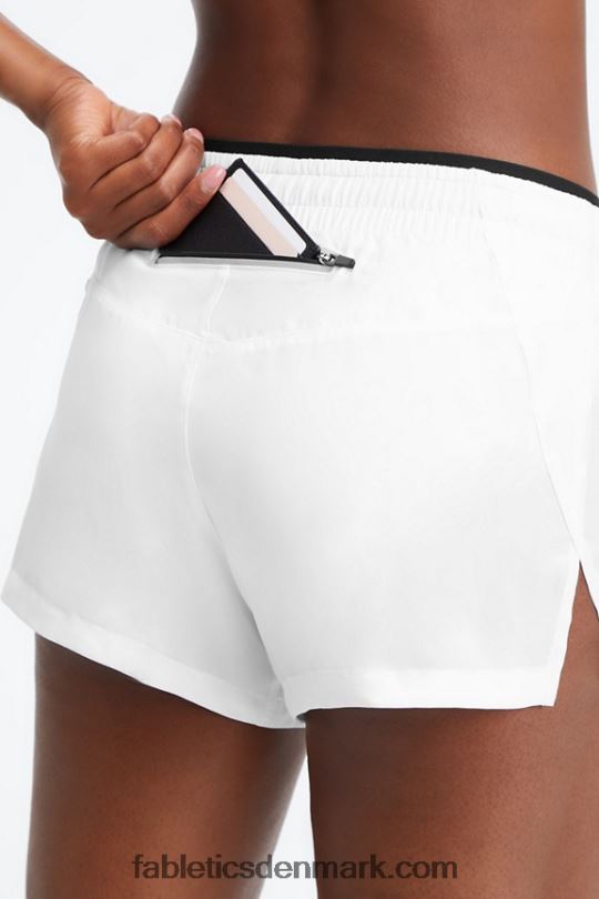 Fabletics Kvinder trække vejret mellemhøj løbe kort PNX2T277 lys hvid/sort/reflekterende sølv