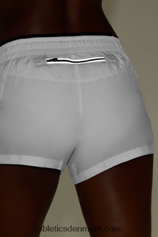 Fabletics Kvinder trække vejret mellemhøj løbe kort PNX2T277 lys hvid/sort/reflekterende sølv