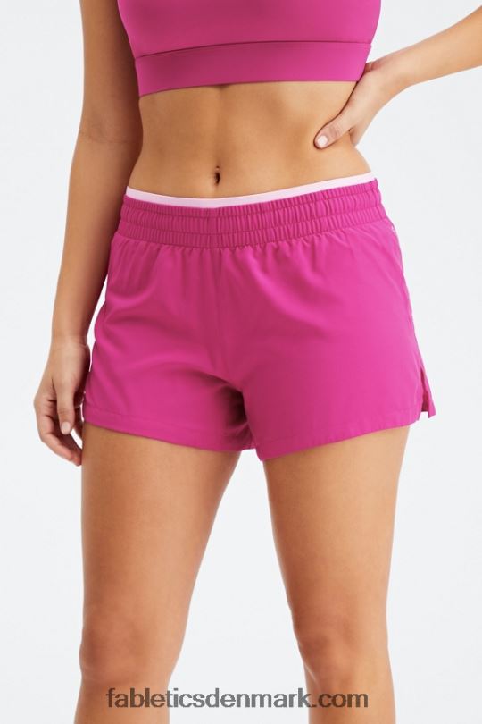 Fabletics Kvinder trække vejret mellemhøj løbe kort PNX2T278 meget bær/sød pink/reflekterende sølv