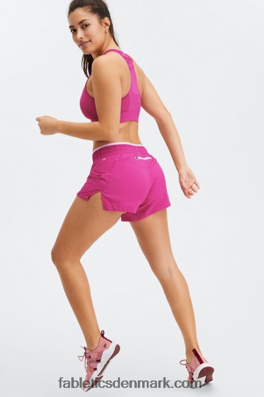 Fabletics Kvinder trække vejret mellemhøj løbe kort PNX2T278 meget bær/sød pink/reflekterende sølv