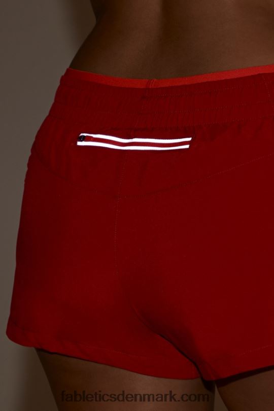 Fabletics Kvinder trække vejret mellemhøj løbe kort PNX2T279 kardinal/bål/reflekssølv