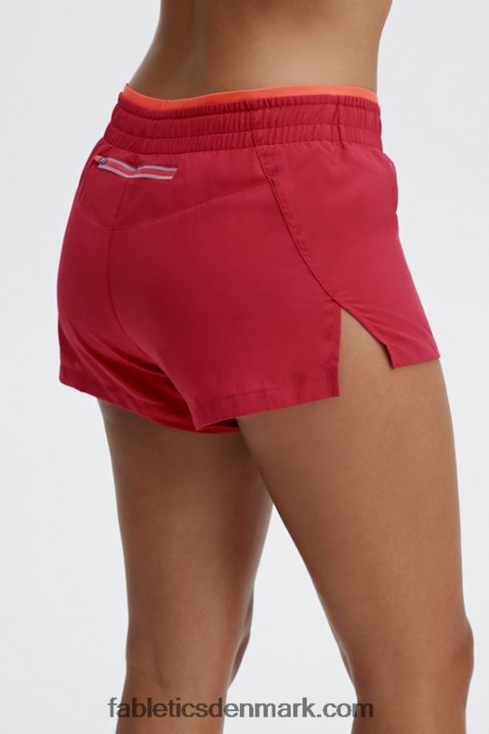Fabletics Kvinder trække vejret mellemhøj løbe kort PNX2T279 kardinal/bål/reflekssølv