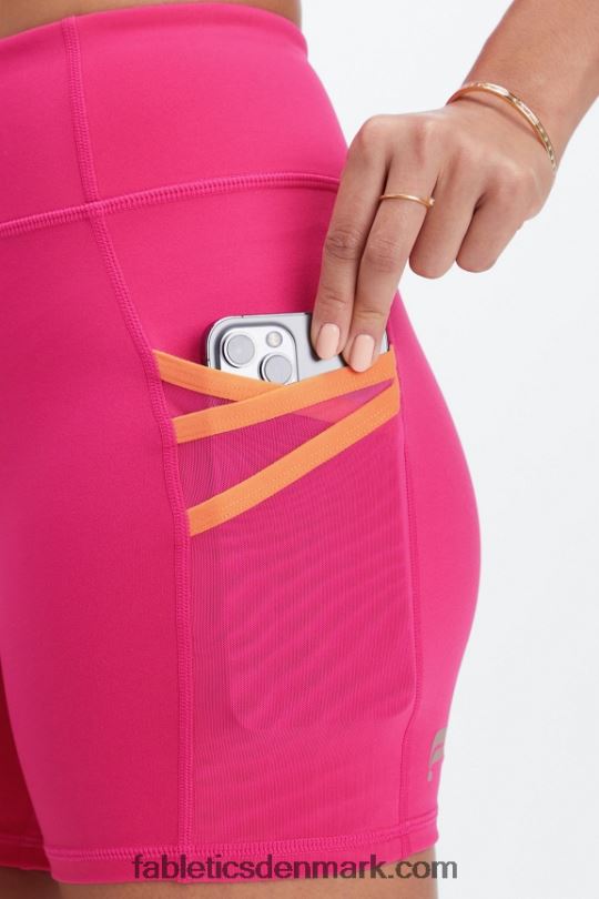 Fabletics Kvinder trinity motion365 mellemhøj 5\'\' kort PNX2T360 plys pink/morgenfrue