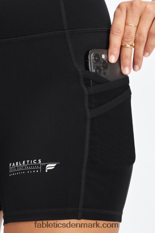 Fabletics Kvinder trinity motion365 mellemhøj 5\'\' kort PNX2T362 sort/atletisk klub