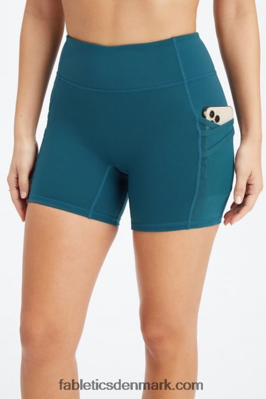 Fabletics Kvinder trinity motion365 mellemhøj 5'' kort PNX2T366 sukkeret lime/hyper græs
