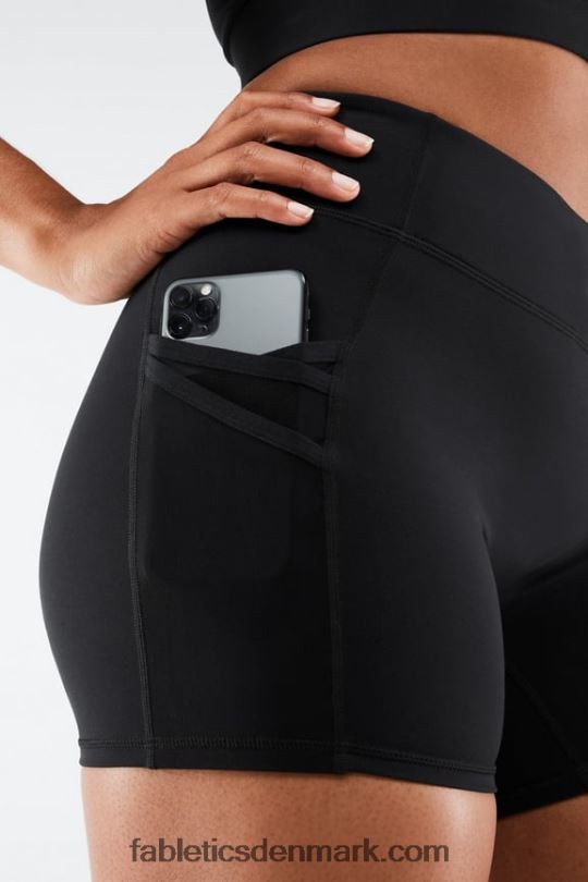Fabletics Kvinder trinity motion365 mellemhøj 5\'\' kort PNX2T367 bølget gepard/sort