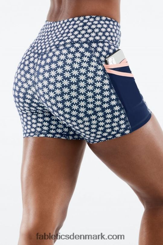 Fabletics Kvinder trinity motion365 mid rise 5\'\' kort PNX2T368 abyss porter daisy/pink dust