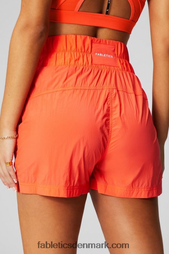 Fabletics Kvinder ultra højtaljet nylonshort PNX2T603 passion orange/reflekterende sølv