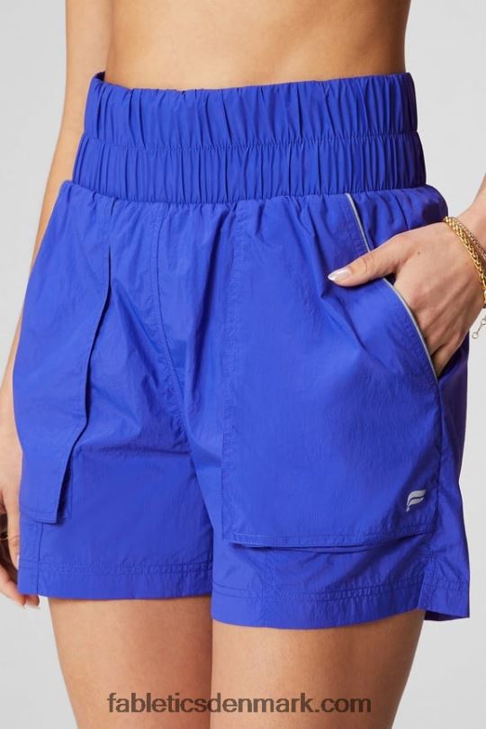 Fabletics Kvinder ultra højtaljet nylonshort PNX2T605 ekstrem royal/reflekterende sølv
