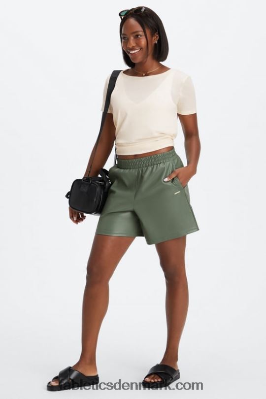 Fabletics Kvinder vegansk læder højtaljet kort PNX2T357 pink nuance/sand