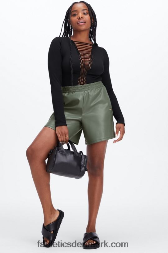 Fabletics Kvinder vegansk læder højtaljet kort PNX2T357 pink nuance/sand