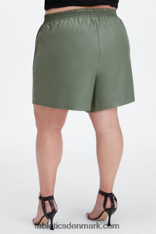 Fabletics Kvinder vegansk læder højtaljet kort PNX2T358 kærnemælk zebraslag/kærnemælk