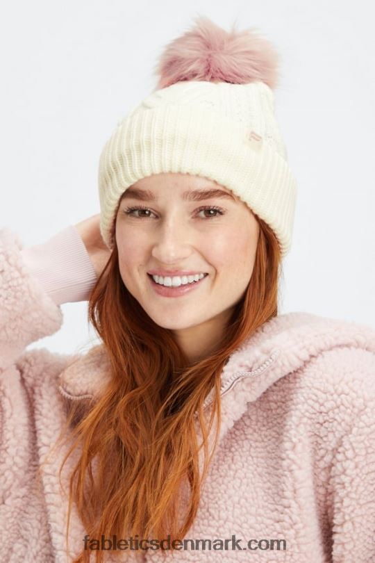 Fabletics Kvinder kabelstrikket pom hue PNX2T3022 hejren/dæmpet lilla