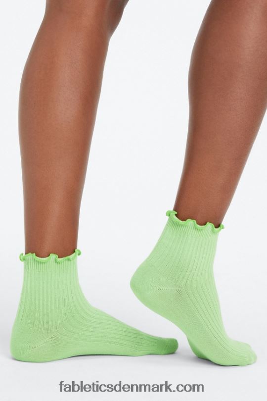 Fabletics Kvinder 2-pak sky sømløs salatkant 4\'\' sok PNX2T2985 wasabi/sort