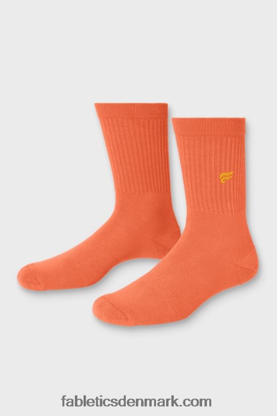 Fabletics Kvinder hverdagens besætningsstrømpe PNX2T2965 passion orange