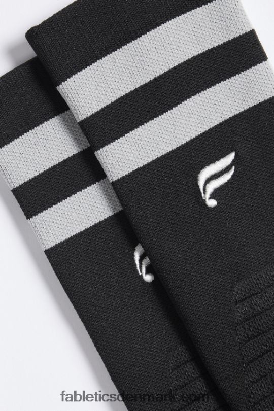 Fabletics Kvinder performance crew-sokken PNX2T2998 sort grå stribe