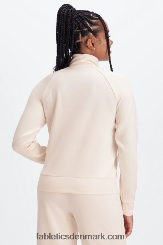 Fabletics Kvinder Plys interlock jakke med fuld lynlås PNX2T2808 havre