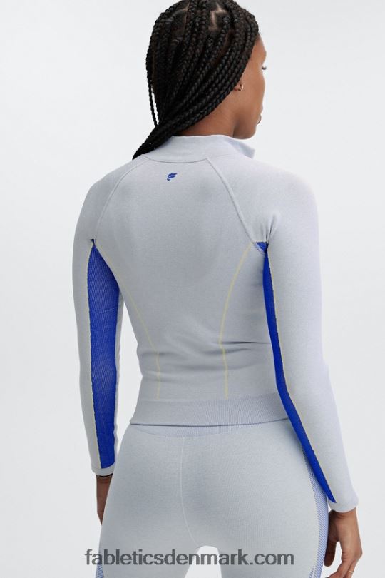 Fabletics Kvinder Winnie sømløs træningsjakke med panel PNX2T2810 blød gråmeleret multi