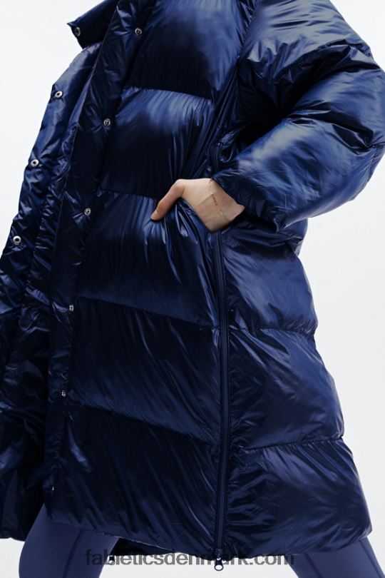 Fabletics Kvinder adeline shine oversized lang puffer PNX2T2804 dyb kobolt glans