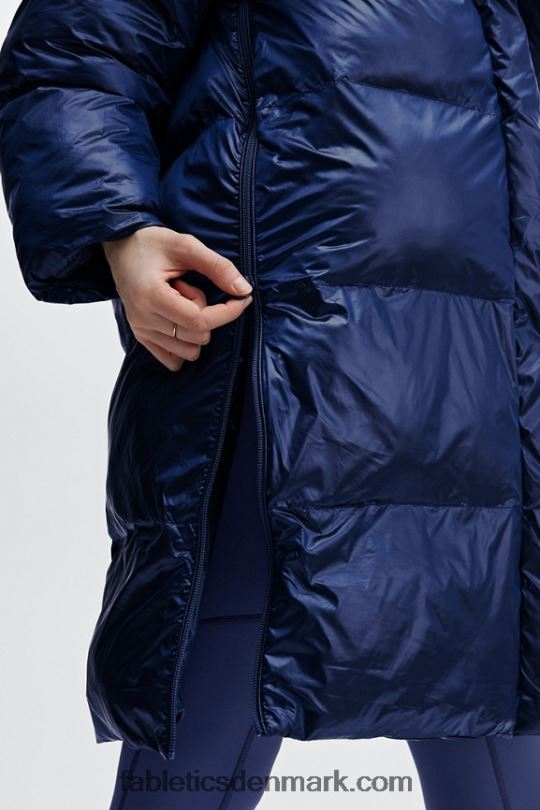 Fabletics Kvinder adeline shine oversized lang puffer PNX2T2804 dyb kobolt glans