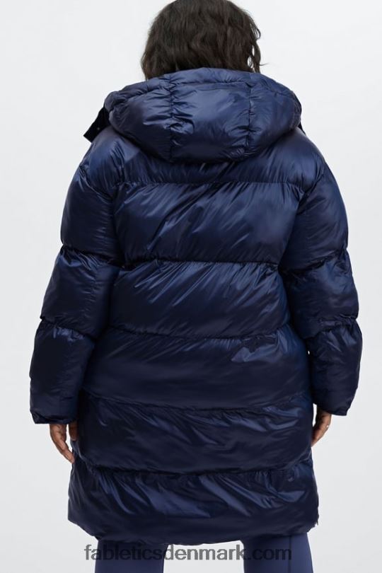 Fabletics Kvinder adeline shine oversized lang puffer PNX2T2805 dyb kobolt glans