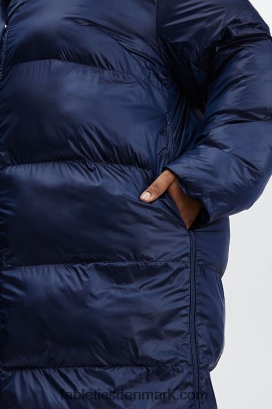 Fabletics Kvinder adeline shine oversized lang puffer PNX2T2805 dyb kobolt glans