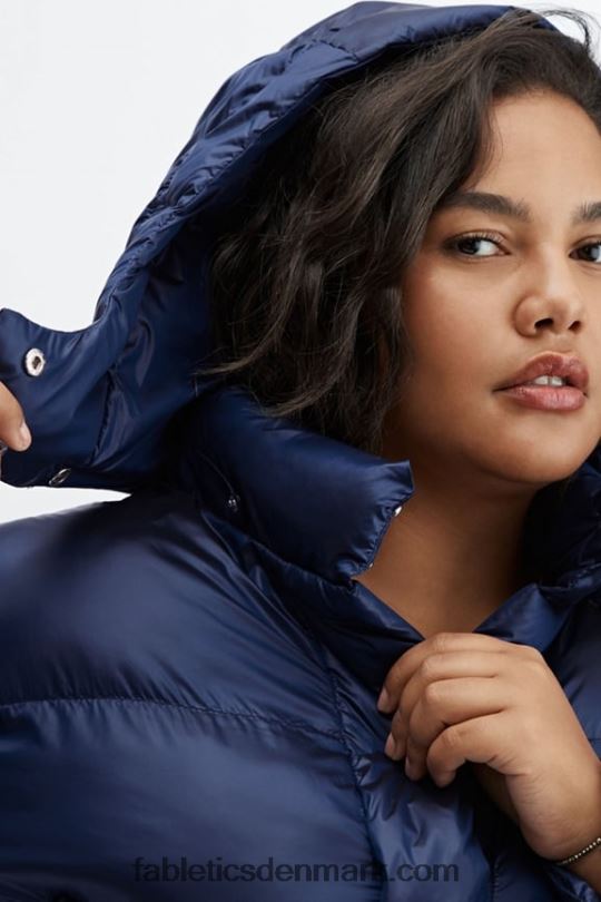 Fabletics Kvinder adeline shine oversized lang puffer PNX2T2805 dyb kobolt glans