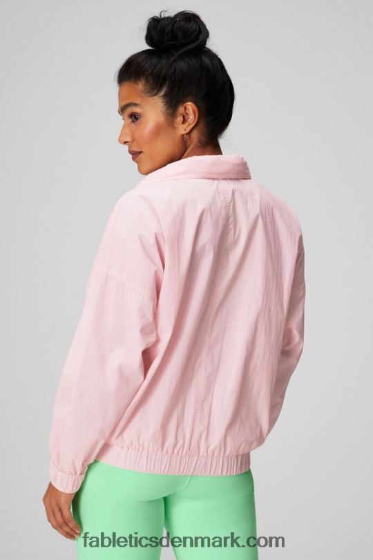 Fabletics Kvinder nylon træningsjakke PNX2T2752 blød pink/klassisk hvid