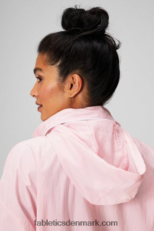 Fabletics Kvinder nylon træningsjakke PNX2T2752 blød pink/klassisk hvid
