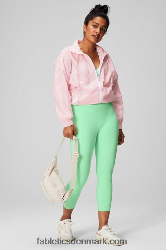 Fabletics Kvinder nylon træningsjakke PNX2T2752 blød pink/klassisk hvid
