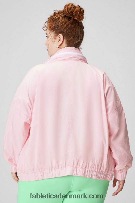 Fabletics Kvinder nylon træningsjakke PNX2T2753 blød pink/klassisk hvid