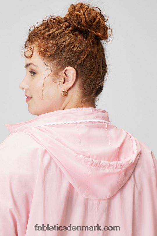 Fabletics Kvinder nylon træningsjakke PNX2T2753 blød pink/klassisk hvid